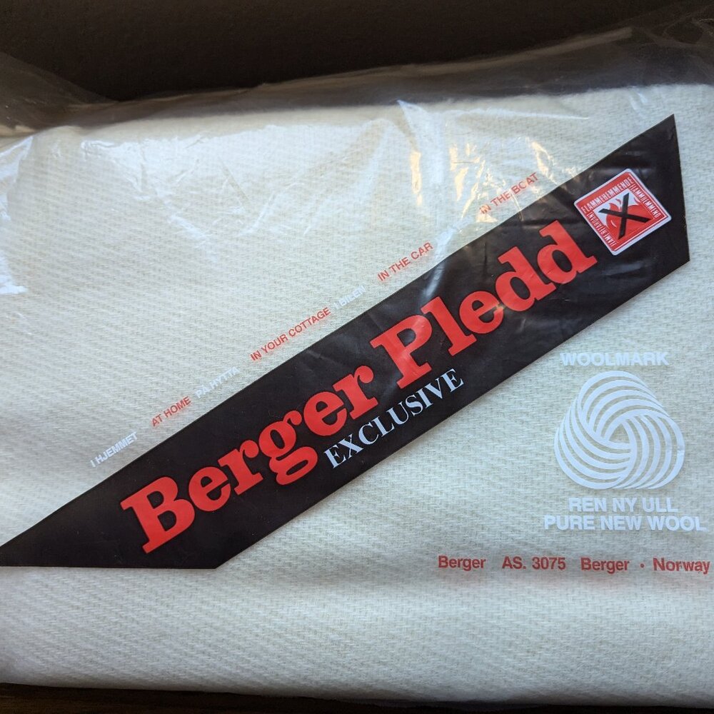 100% New Wool Throw, Made in Norway
